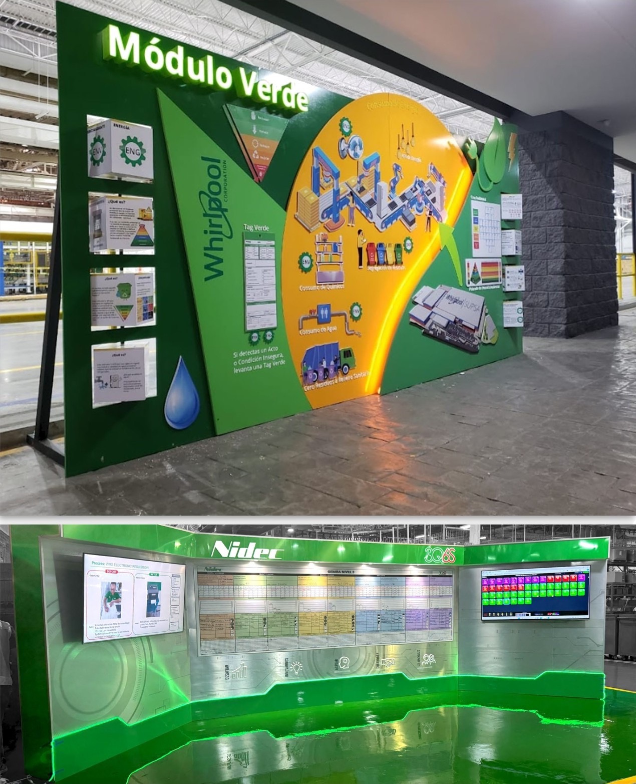 Módulo Verde informativo Whirlpool y Nidec