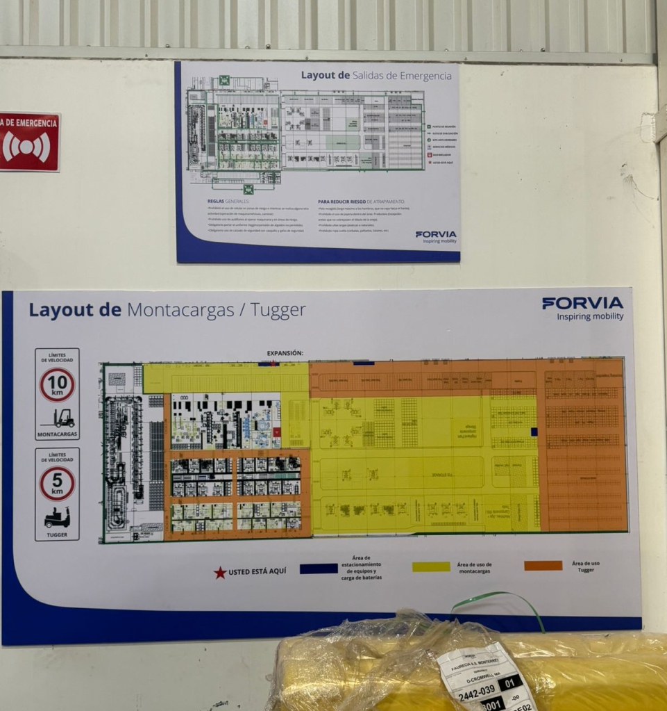 Layout montacargas señalización Forvia